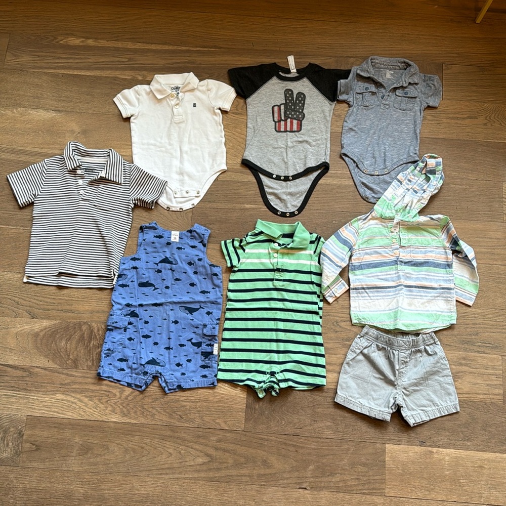 Lot Boys summer Outfits Shirts Shorts Rompers 4th of July